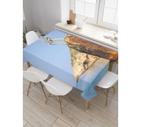 Прямоугольная скатерть JoyArty Старинный корабль из сатена tc_20553_120x145
