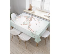 Прямоугольная скатерть JoyArty Дикий олень из сатена tc_21433_120x145