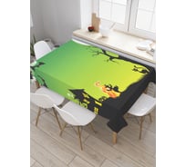 Прямоугольная скатерть JoyArty Домик ведьмы из сатена tc_18811_120x145