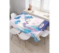 Прямоугольная скатерть JoyArty Дерево над лодкой из сатена tc_32755_120x145