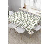 Прямоугольная скатерть JoyArty Кактусы в горшках из сатена tc_36172_120x145