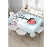 Прямоугольная скатерть JoyArty Дерево любви из сатена tc_7478_120x145