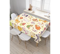 Прямоугольная скатерть JoyArty Серая карта из сатена tc_29154_120x145