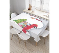 Прямоугольная скатерть JoyArty Рождественская встреча из сатена tc_24122_120x145