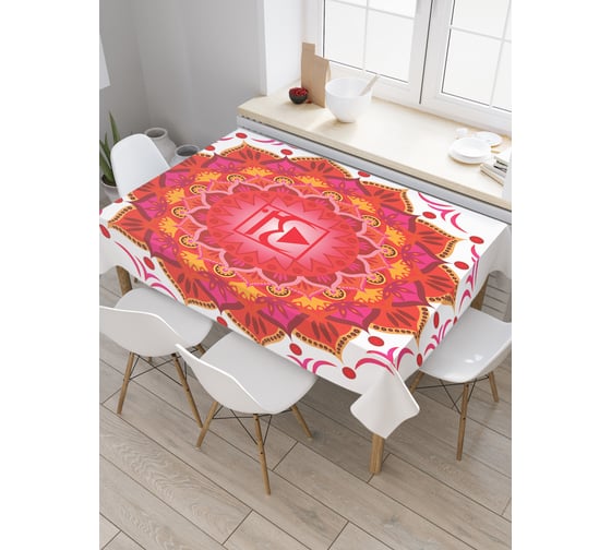 Прямоугольная скатерть JoyArty Муладхара чакра из сатена tc_18759_120x145 1