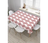 Прямоугольная скатерть JoyArty Зубчатый зигзаг из сатена tc_35309_120x145