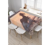 Прямоугольная скатерть JoyArty Дикая лошадь из сатена tc_29301_120x145