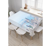 Прямоугольная скатерть JoyArty Живопись городоской панорамы из сатена tc_30059_120x145
