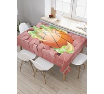 Прямоугольная скатерть JoyArty Мяч монстра из сатена tc_21251_120x145