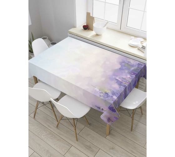 Прямоугольная скатерть JoyArty Сиреневые цветы из сатена tc_39833_120x145 1