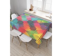 Прямоугольная скатерть JoyArty Диско круги из сатена tc_20781_120x145