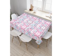 Прямоугольная скатерть JoyArty Геометрический ажур из сатена tc_38091_120x145