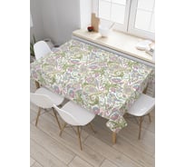 Прямоугольная скатерть JoyArty В цветочном мире из сатена tc_47396_120x145