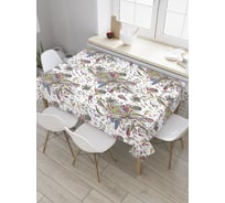 Прямоугольная скатерть JoyArty Разноцветные пейсли из сатена tc_27792_120x145