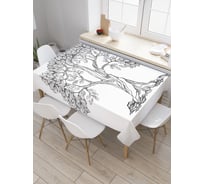 Прямоугольная скатерть JoyArty Волнистое дерево из сатена tc_30852_120x145