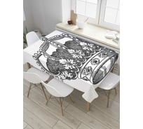 Прямоугольная скатерть JoyArty Ганноверская корона из сатена tc_33605_120x145