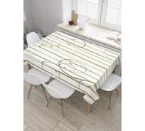 Прямоугольная скатерть JoyArty Завитки на бамбуке из сатена tc_32165_120x145