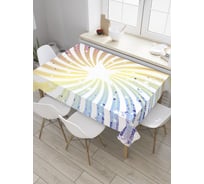 Прямоугольная скатерть JoyArty Радужный фрактал из сатена tc_27732_120x145