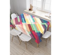Прямоугольная скатерть JoyArty Геометрический абстрактный ретро из сатена tc_29417_120x145