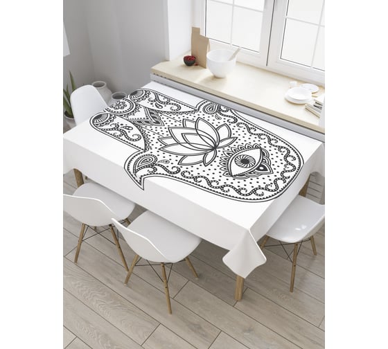 Прямоугольная скатерть JoyArty Защита и спокойствие из сатена tc_35426_120x145 1