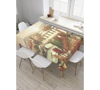 Прямоугольная скатерть JoyArty Городской закат из сатена tc_10542_120x145