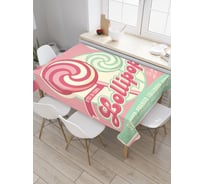 Прямоугольная скатерть JoyArty Сладкие конфеты из сатена tc_22071_120x145