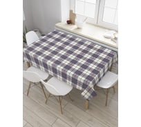 Прямоугольная скатерть JoyArty Синяя виши из сатена tc_31072_120x145