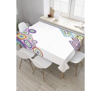 Прямоугольная скатерть JoyArty Радужные формы из сатена tc_28060_120x145