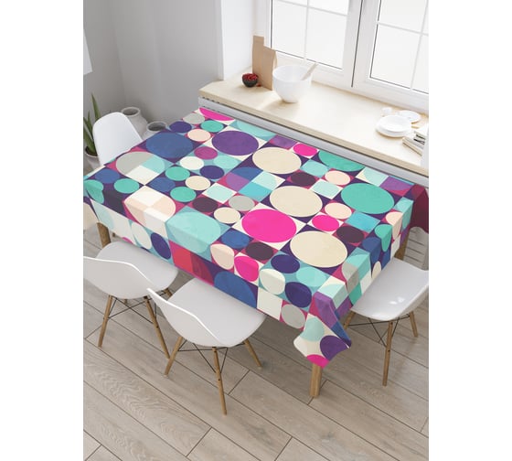 Прямоугольная скатерть JoyArty Геометрические галлюцинации из сатена tc_20793_120x145 1