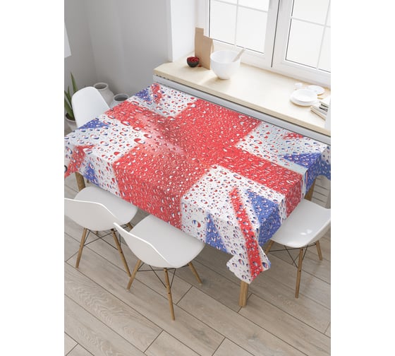 Прямоугольная скатерть JoyArty Дождливая Англия из сатена tc_2743_120x145 1