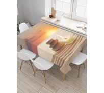 Прямоугольная скатерть JoyArty Морской закат из сатена tc_21844_120x145