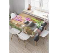 Прямоугольная скатерть JoyArty Расслабляющие процедуры из сатена tc_21853_120x145