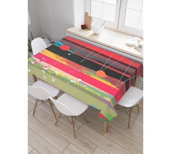 Прямоугольная скатерть JoyArty Пятнистые краски из сатена tc_5773_120x145 1