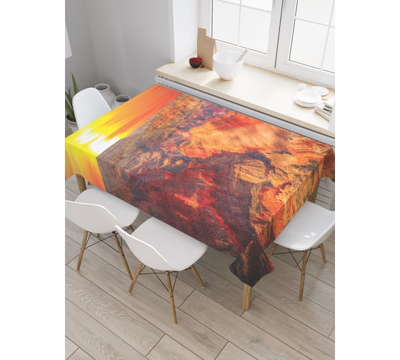 Прямоугольная скатерть JoyArty Закат в каньоне из сатена tc_20108_120x145 1