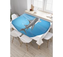 Прямоугольная скатерть JoyArty Морская акула из сатена tc_19808_120x145