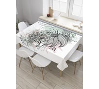 Прямоугольная скатерть JoyArty Зарисовки лебедя из сатена tc_28594_120x145