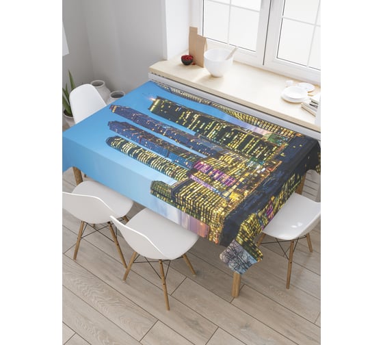 Прямоугольная скатерть JoyArty Городские небоскребы из сатена tc_378822_120x145 1