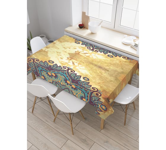 Прямоугольная скатерть JoyArty Призрачная мандала из сатена tc_2549_120x145 1