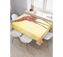 Прямоугольная скатерть JoyArty Дружба с жирафом из сатена tc_24096_120x145