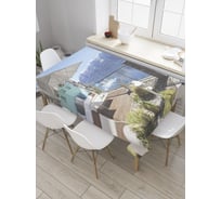 Прямоугольная скатерть JoyArty С видом на горы из сатена tc_34799_120x145