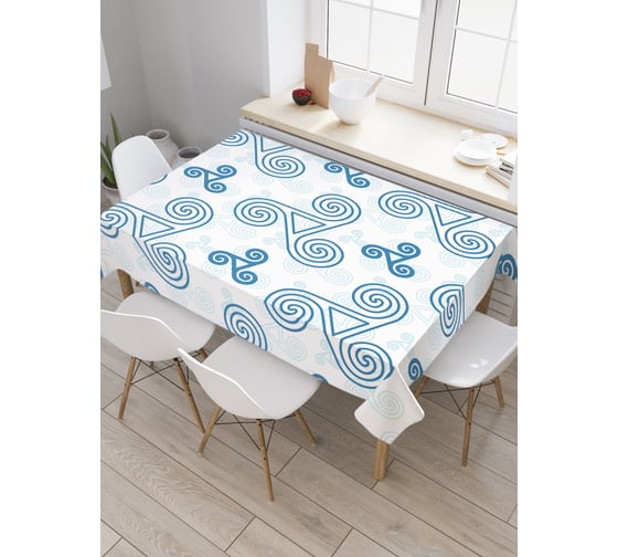 Прямоугольная скатерть JoyArty Спиральные узоры из сатена tc_18617_120x145 1