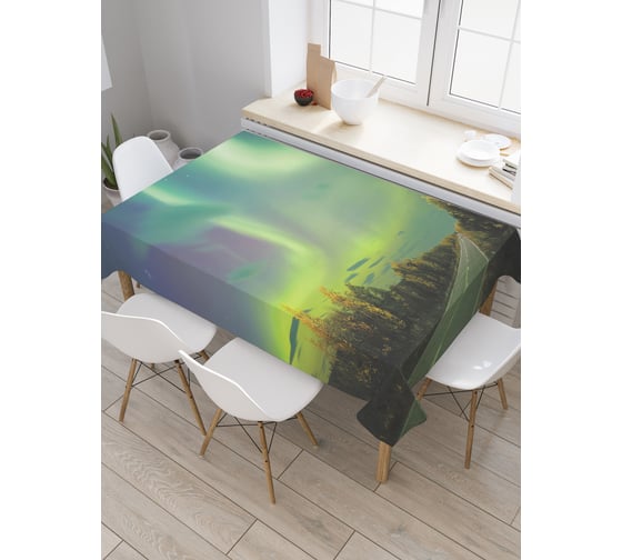 Прямоугольная скатерть JoyArty Северное сияние из сатена tc_29281_120x145 1