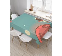 Прямоугольная скатерть JoyArty Путеществие в открытый космос из сатена tc_62104_120x145