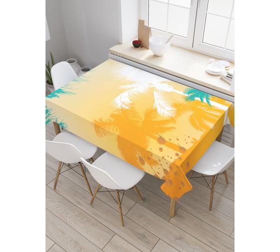 Прямоугольная скатерть JoyArty Гавайские пальмы из сатена tc_29377_120x145 1