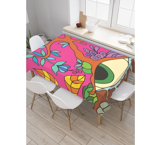 Прямоугольная скатерть JoyArty Всевидящее дерево из сатена tc_29678_120x145 1