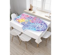 Прямоугольная скатерть JoyArty Радужная хамса из сатена tc_38608_120x145