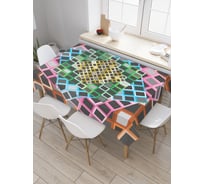 Прямоугольная скатерть JoyArty Разноцветные кубы из сатена tc_30390_120x145