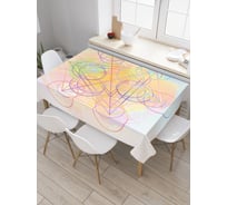 Прямоугольная скатерть JoyArty Радужные фигуры из сатена tc_18924_120x145