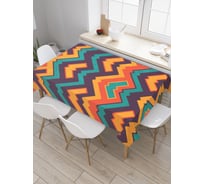 Прямоугольная скатерть JoyArty Геометрия холмов из сатена tc_31417_120x145