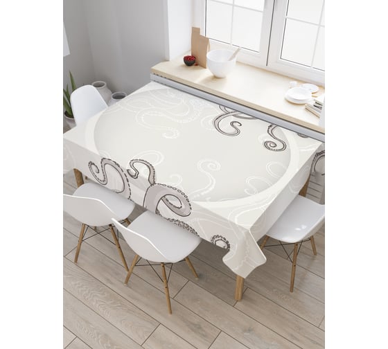 Прямоугольная скатерть JoyArty Приставучие щупальца из сатена tc_23347_120x145 1